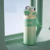 Borraccia Termica da 20 oz con Cannuccia, Borraccia Sportiva in Acciaio Inossidabile con Ampia Apertura per lo Sport