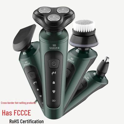 9D Multifunctional USB Rechargeable Electric Shaver & Full Body Hair Removal - Washable Beard Razor