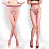 Meias Finas Respiráveis de Verão para Mulheres 3D Brilho de Óleo Sem Costura na Virilha Calcinha de Cintura Baixa Roupa Sexy para Pole Dance e Club