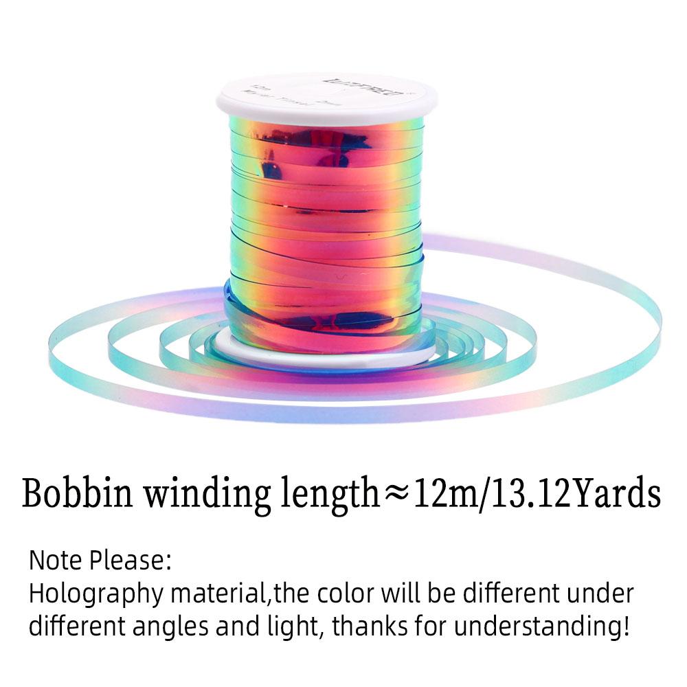 2mm 2 Tones Fly Tying Material Flat Mylar Tinsel for Streamer Flashback Nymphs Midge Body Rib Fishing Lure