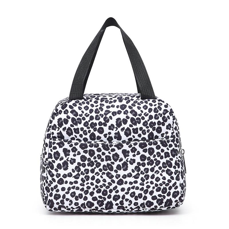 Tredelt ryggsekksett Stor kapasitet Dame Leopardmønstret ryggsekk Student Skolesekk