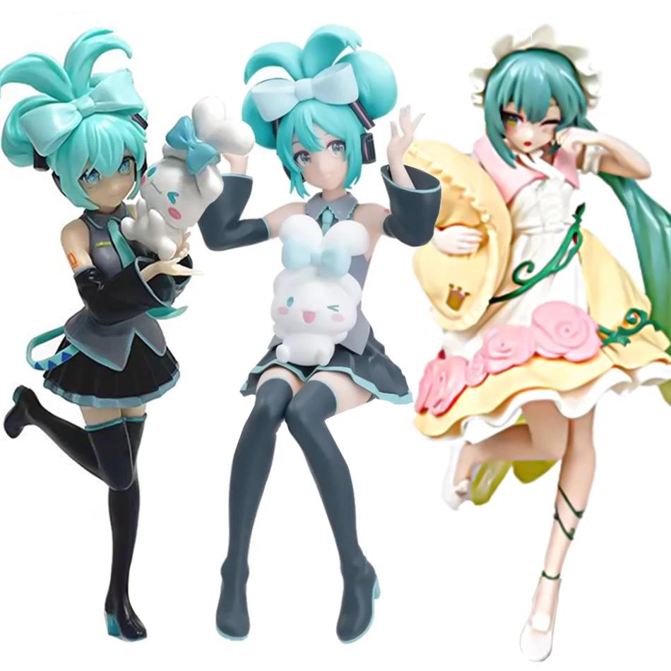 Anime Hatsune Miku Little Devil Raccoon Kawaii Fairy Mirror Sleeping Beauty Action Figure PVC Model Doll Toy for Decoration Gift