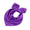 Fashion Satin Silk Square Scarf For Muslim Women Solid Color Soft Bandana Ladies Headband Casual Scarves 60*60Cm
