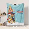 1Pc Pawsome Friends Christmas Blanket Soft And Comfortable Casual Warm Camping Travel Christmas Halloween Gift M91781