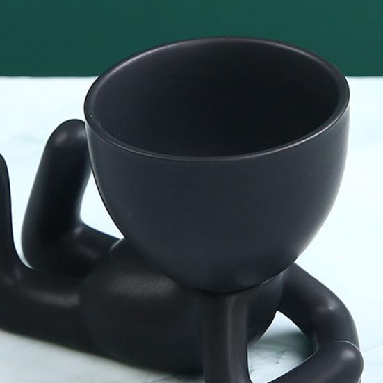 Easy To Carry Ceramic Practical Cute Anti-corrosion Little People Body Flower Pot Ornament Nordic Flower Pot
