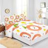 Cartoon apple star pattern bed hat four-piece bedding set bedroom dormitory bedding decoration