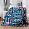 Love Letter To Dad Flannel Blanket-Soft and Suitable for Sofas,Beds,Offices,Travel,All Seasons,Great Gift for Holidays and Birthdays.