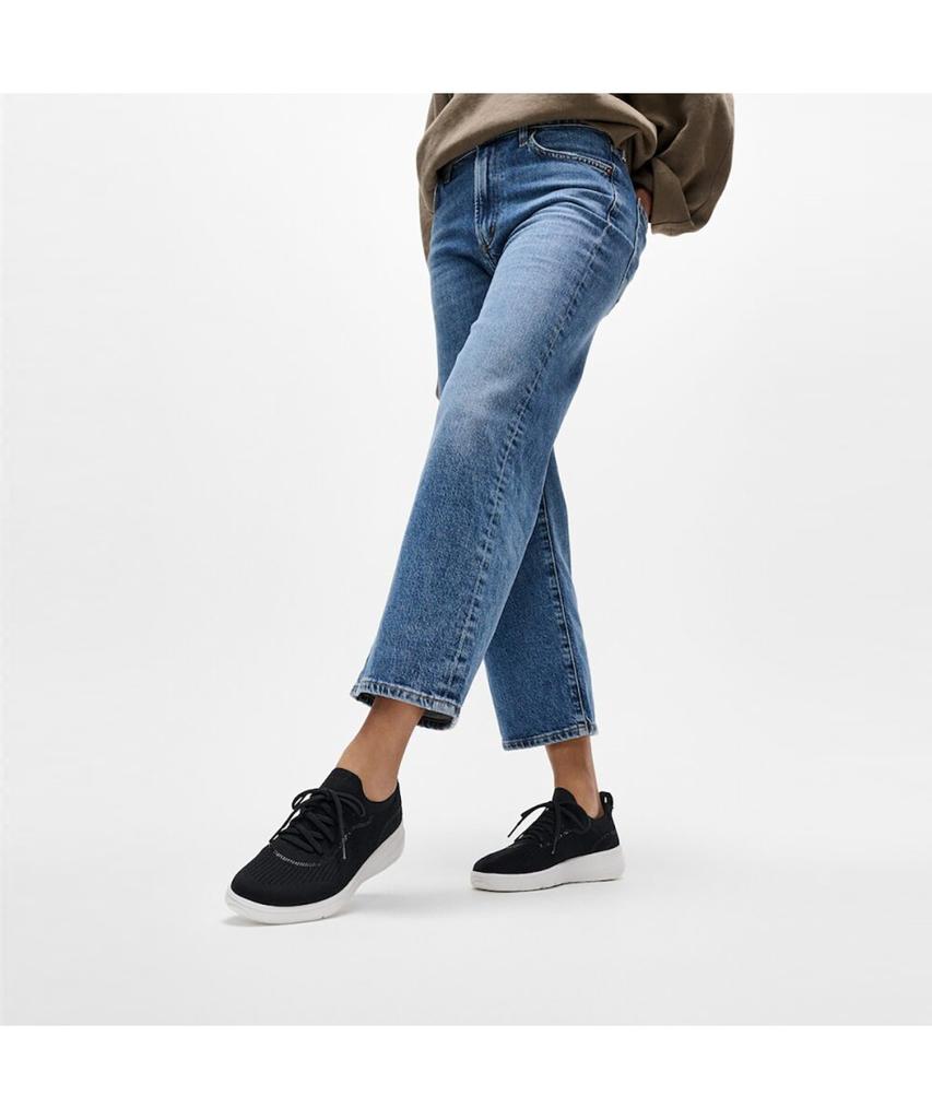 Fitflop [Super-Q] Women'S Crystal Trim Knit Slip-On Sneakers - Black (Ft59K2N115)