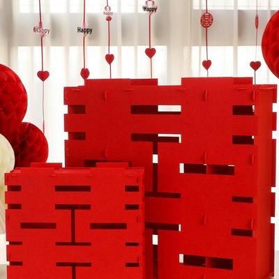 3D Double Happiness Ornament for Wedding Room, New House, Bedroom, or Living Room Decoration