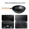 ZISIZ 24cm Cast Iron Mini Wok