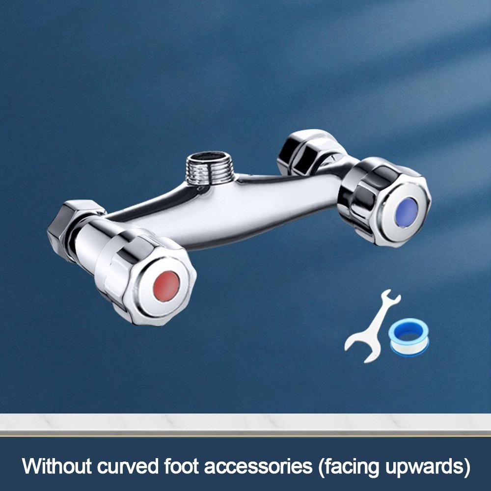 Double Control Out Water Inlet Valve Metal Diverter Valve Durable Water Tap Mixing Valve