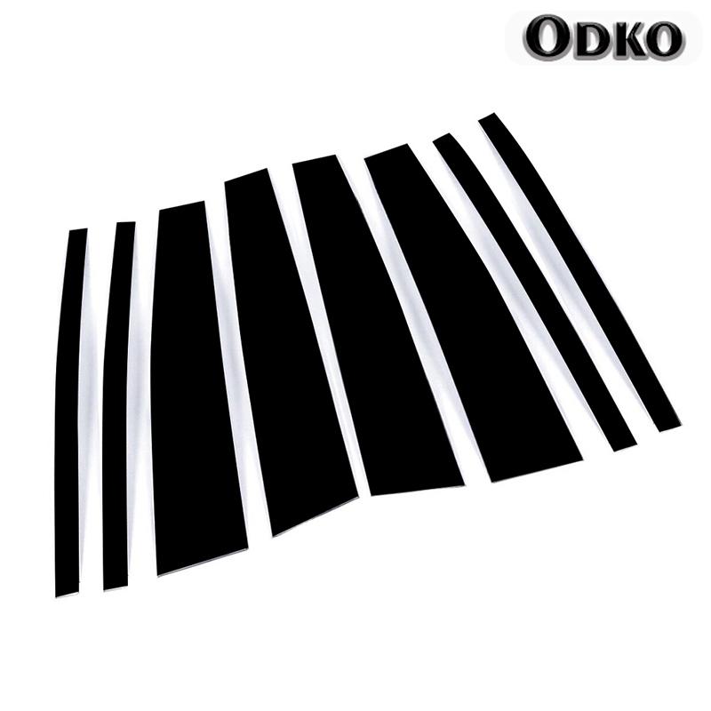 8pcs Car Pillar Posts For BMW X3 E83 2004-2005 2006 2007 2008 2009 2010 Door Window Trim Cover BC Column Stickers Decoration