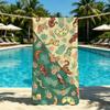 Cute Towel Animal Gecko For Outdoor Camping Leopard Beach Towel Super Absorbent Quick-Drying Summer Towel