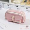 Korean Style Solid Color Canvas Pencil Case - Perfect for Students