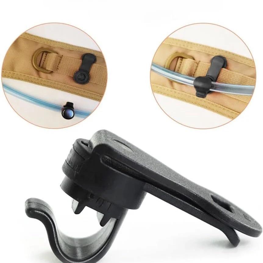 Outdoor Hiking Backpack Hanger Magnetic Drinking Tube Water Bladder Clip Rotatable Drinking Tube Clip Drinking Water Bag Clip