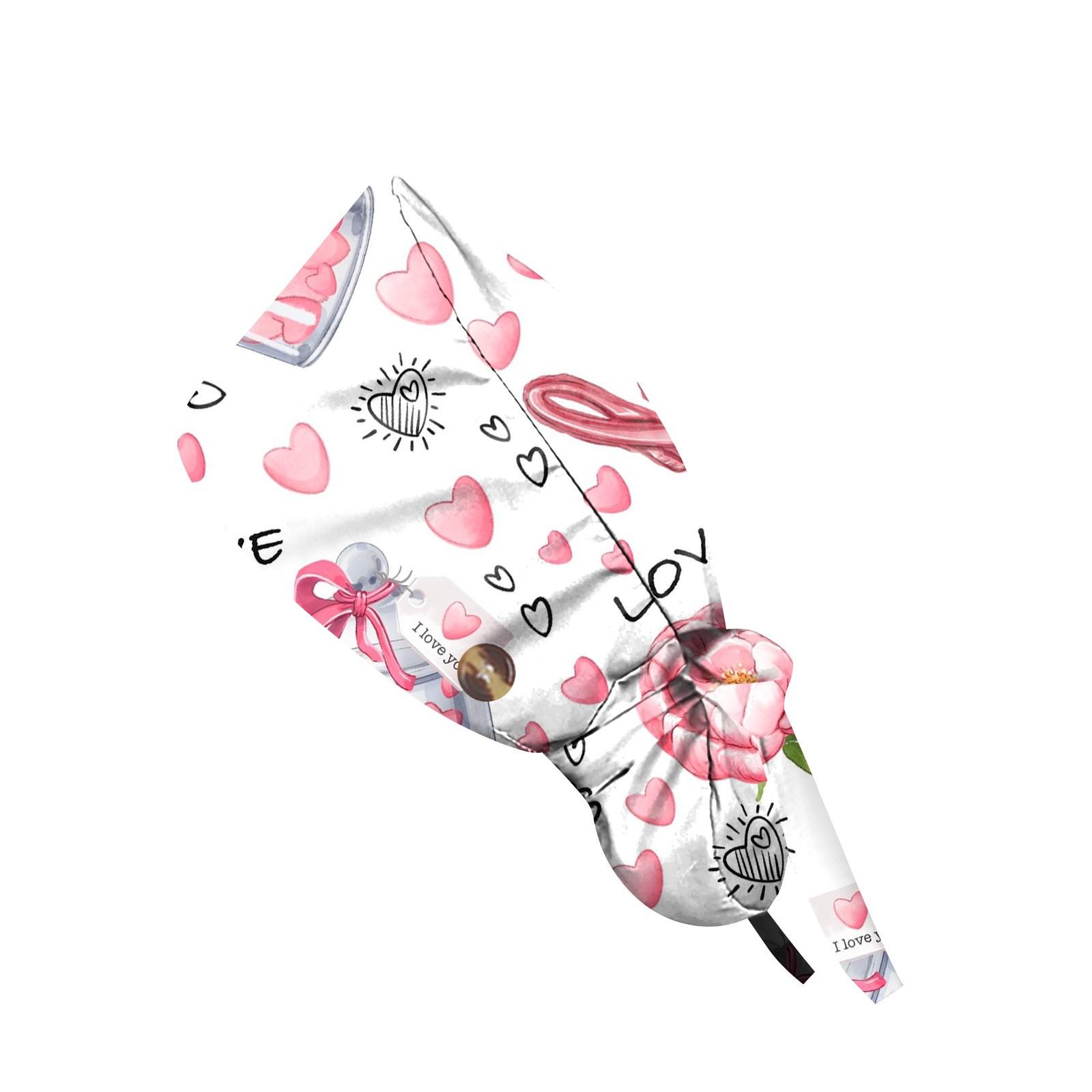 

Модная кепка с принтом ко Дню святого Валентина, повседневная женская кепка с хвостиком, кепка Wash, кепка Baotou One Size белый