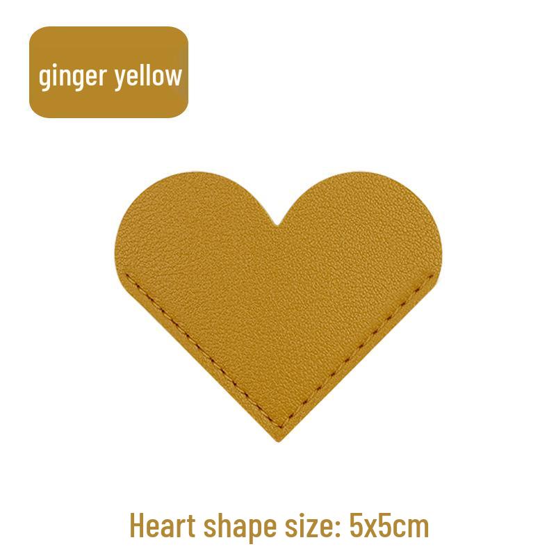 Customizable Heart-Shaped Leather Bookmark with PU Leather and Logo Personalization