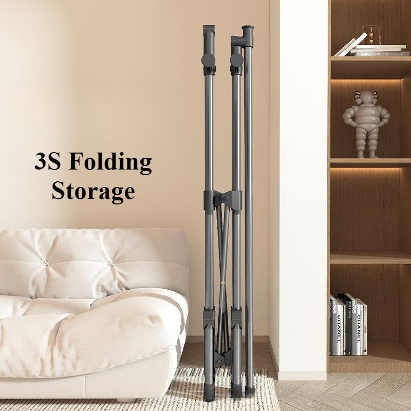 Folding Drying Racks Simple Balcony Floor Clothes Hanger Modern Portable Laundry Drying Rack Multifunction Storage Bracket