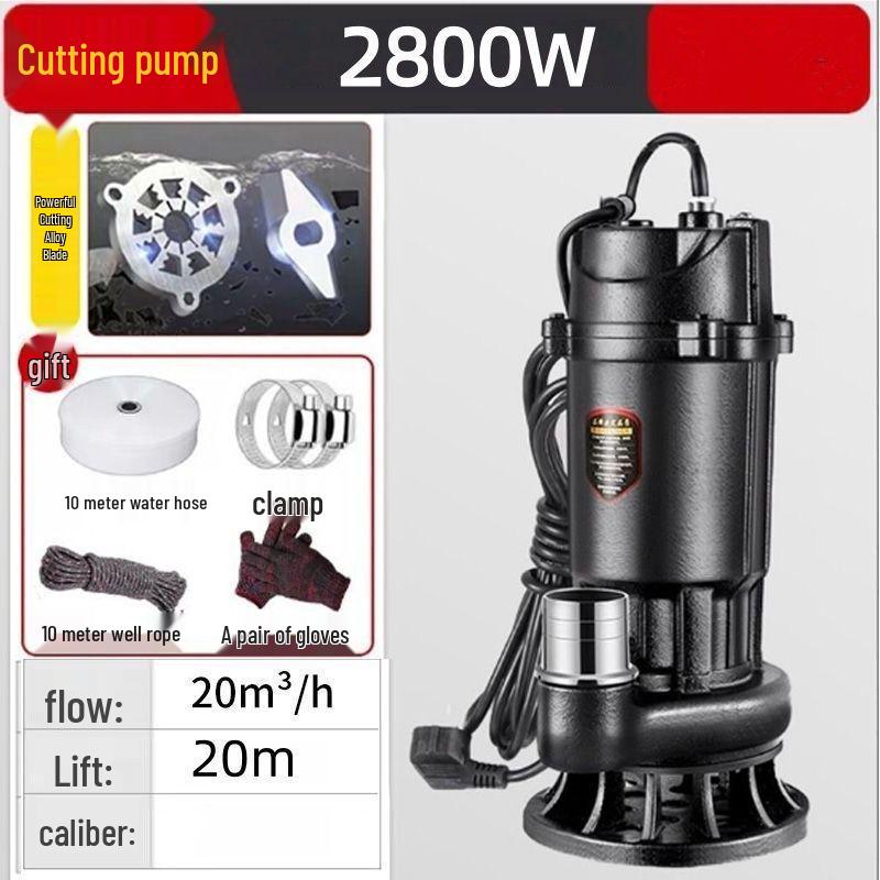 220V Mini Afvalwaterpomp voor Huishoudelijke Septische Put & Modderafvoer