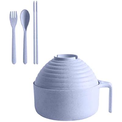 1 Set Practical Multi-use Noodle Bowl Large Capacity Ergonomic Plastic Food Bowl for Kitchen Meal Bowl