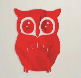 3D Owl Art Mirror Decal Vinyl Mural Wall Stickers Home Decor Removable DIY Acrylic Art Wall Decals красный