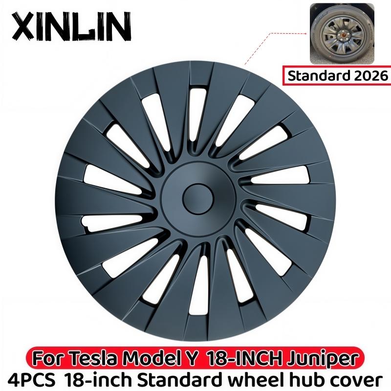 For Tesla Model Y Juniper Standard 18-INCH Wheel Covers Aperture Wheels Induction Style Hubcaps Full Rim Car Accessories 2026