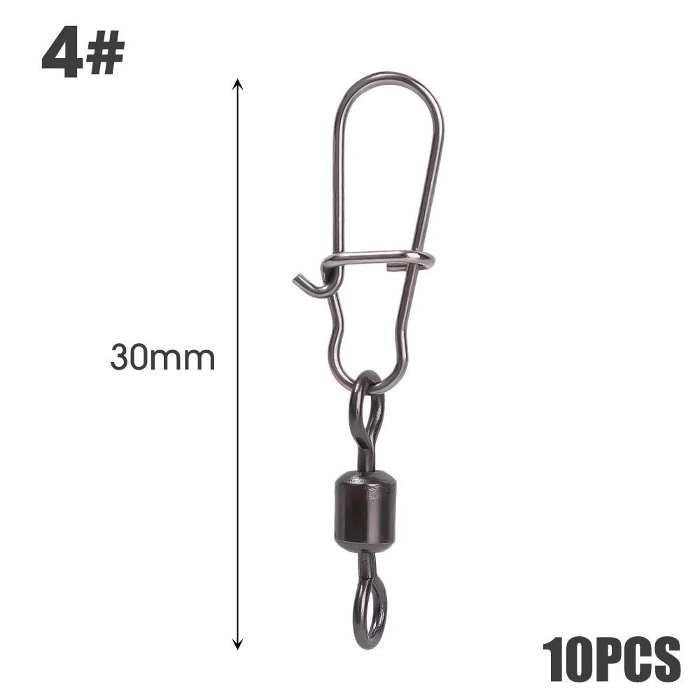 Fishing Snap Swivels Duo Lock Ball Bearing Swivel Snap Stainless Steel Fishing Accessories Fast Snap Clip Fishing Lure Connector
