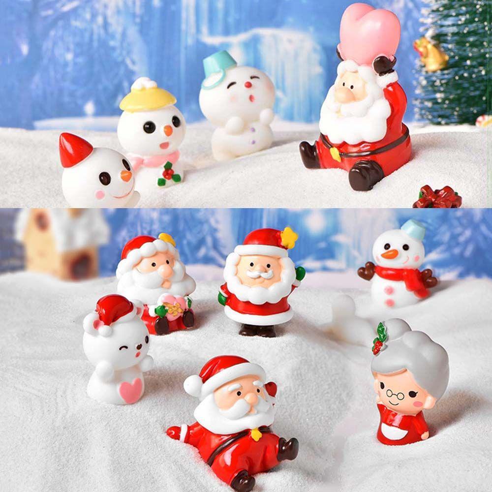 Dairy Sheep Home Decoration DIY Little Statue Micro Landscape Santa Claus Figurines Christmas Tree