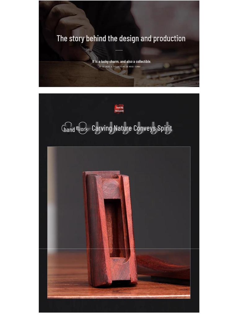 Purple Sandalwood Ebony Wood Carved Coffin Ornament for Home Decor