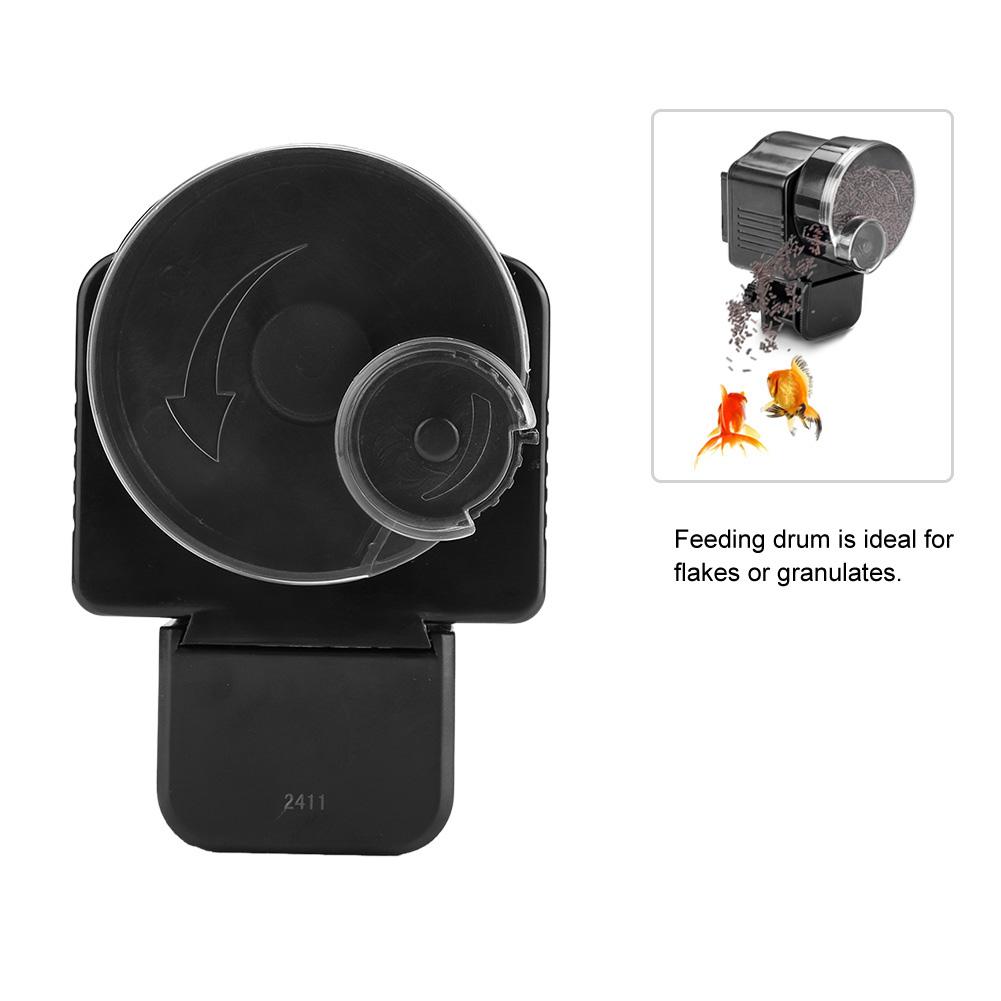 Heim-Aquarium Fischbecken Automatischer Futterautomat Timer Schwarz