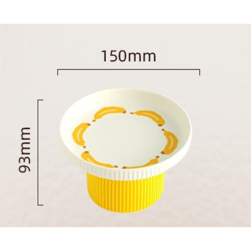 High Aesthetic Ceramic Cat Bowl with High Feet Anti Knock and Neck Protection Small and Fresh Drinking Bowl