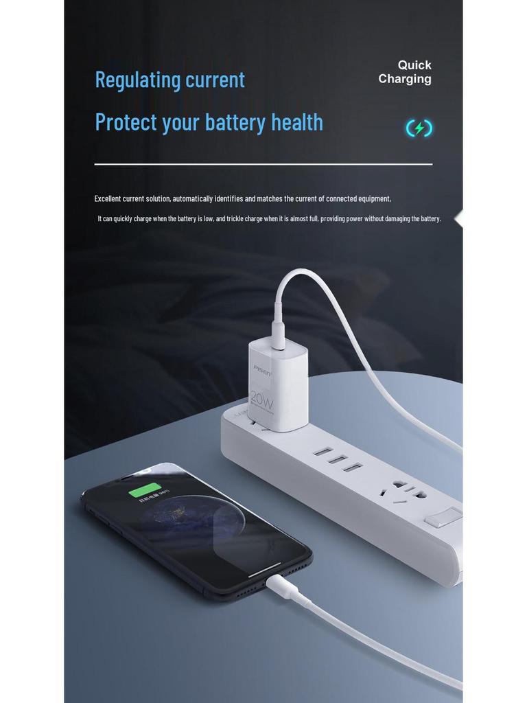 Pisen PD 20W Fast Charger, 3C Certified for Apple & Huawei Flash Charging