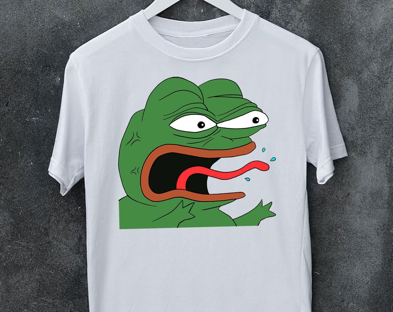 Anger Pepe Frog Meme T shirt: Screaming Frog Graphic Tee S