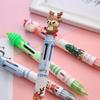 15Pcs Snowman Multi Color Retractable Ballpoint Pen, Back to School Season Student Stationery with Christmas themed Outer Body, Multi refill Design Wr
