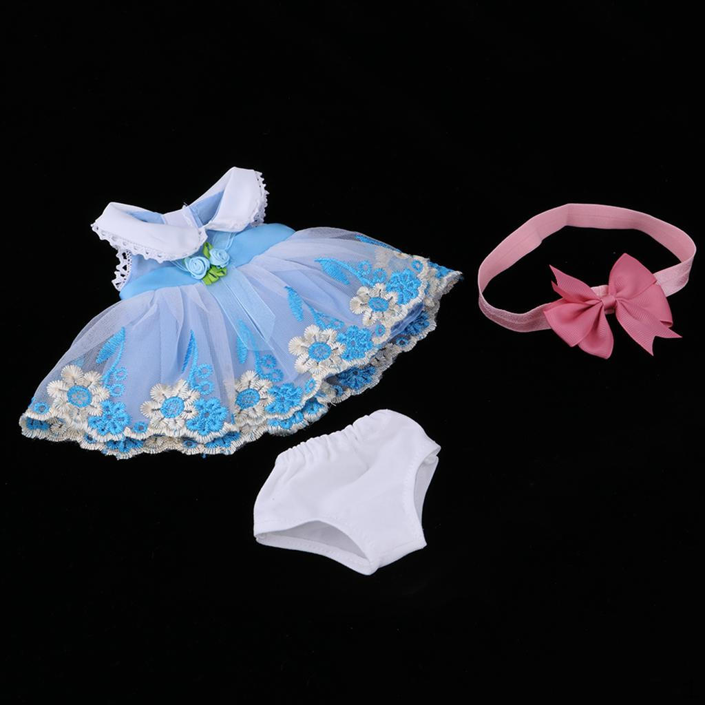 

Милая кукла, кружевное платье, юбка, повязка на голову для 40 см, 16 дюймов, салонная одежда для кукол, одежда