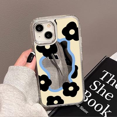 Handyhüllen für iPhone 11 13 XR 15 Pro Max 12 14 Pro Max Hülle iPhone 16 XS Max Spiegel Schutzhülle Mirror Exquisite Cartoon Wasserdicht