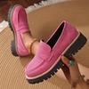 New Spring and Autumn Large Size Casual Scrub Women's Shoes Thick Heel Platform Retro