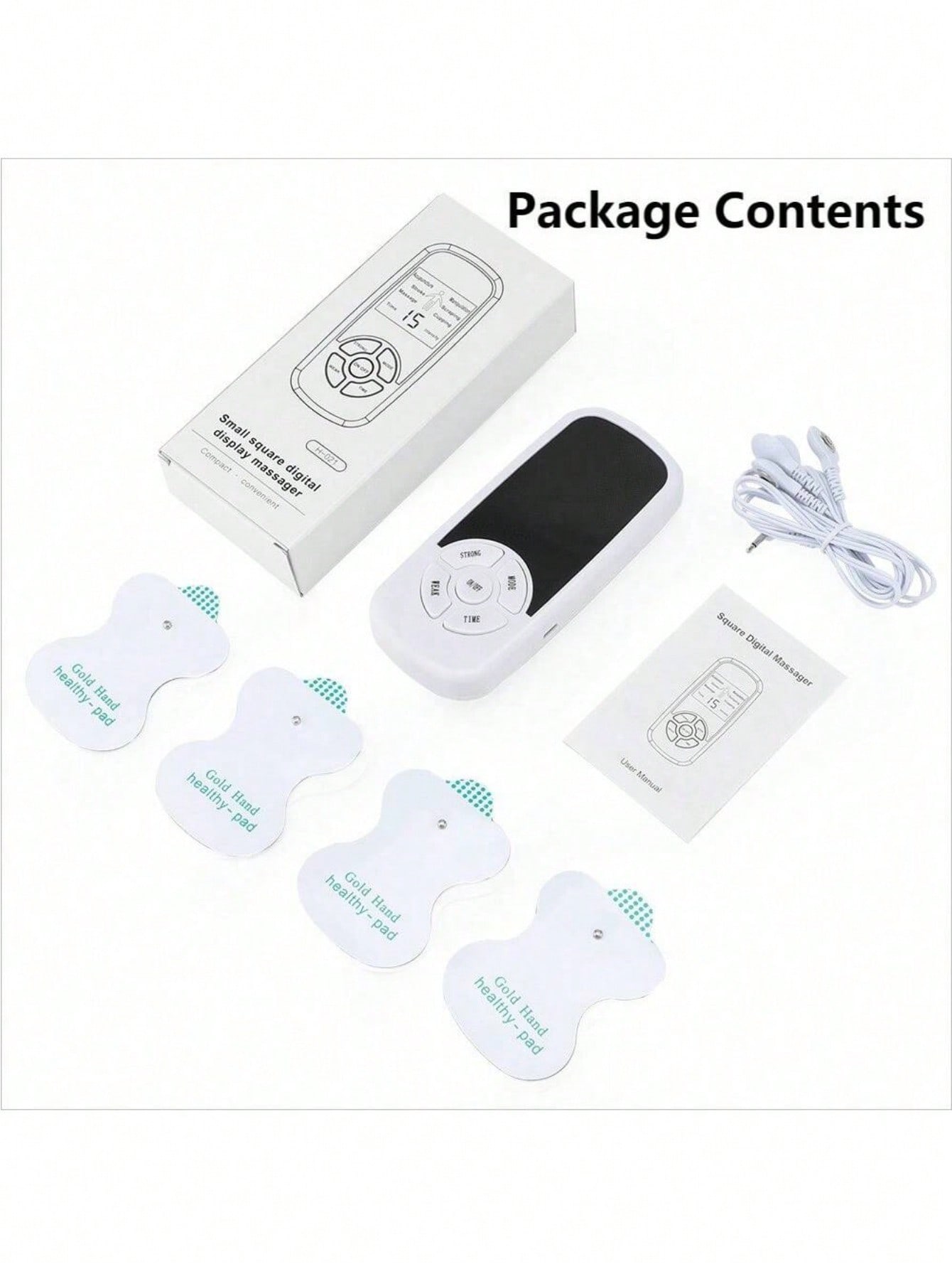 

EMS Электрический стимулятор мышечной терапии Аппарат TENS Меридиан Физиотерапия Импульсный Абдоминальный Простата Массажер для тела белый