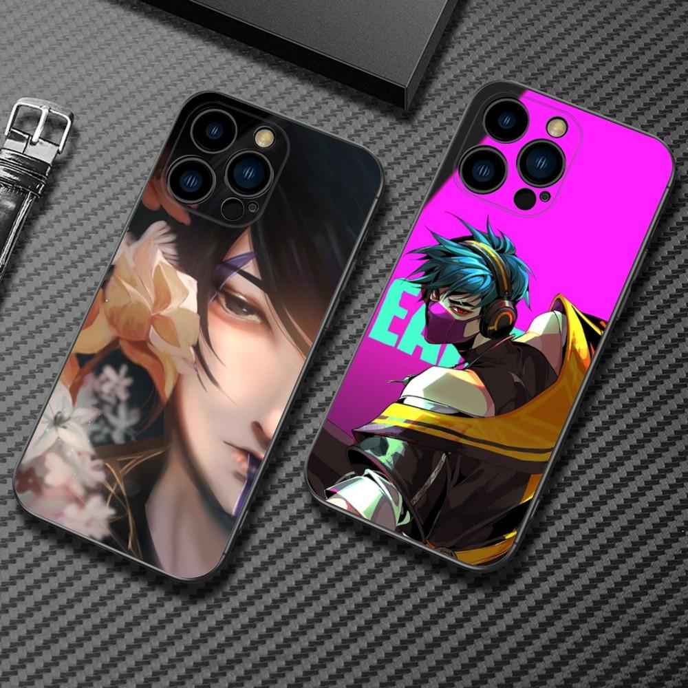 Game L-LOL Aphelios Phone Case For iPhone15,14,13,12 Mini 11 Pro XR,X,XS,MAX 7,8 Plus Silicone Cover Soft Black