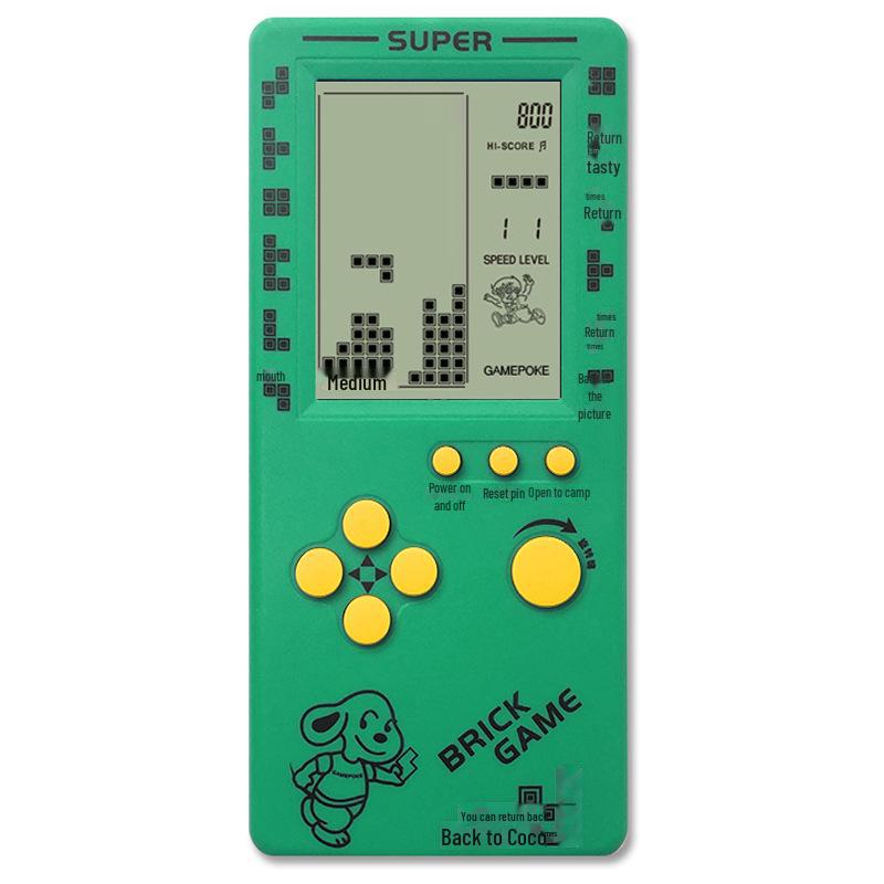 "4,1-Zoll Großbildschirm Retro Tetris Spielkonsole - Wiederaufladbares Klassisches Kinderspielzeug"