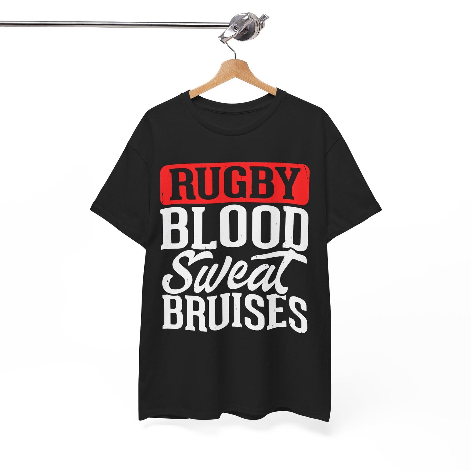 Tough Rugby Player T-Shirt | Hit Hard, Play Hard Tee | Sports Motivation Unisex T-Shirt XL