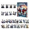 2025 Christmas Panda Advent Calendar Cartoon 2D Acrylic Panda Pendant Countdown Calendar Multifunctional Home Decorations
