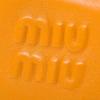MIU MIU Logo a Lettere Goffrate Tracolla Regolabile Staccabile Borsa a Mano Mini in Pelle Borse da Donna Giallo Melograno 5NR020-2F8W-F0E05