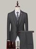 Men's Striped Slim Fit Suit Set - Korean Style Business Casual Formal Wear for Autumn/Winter