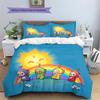 Teletubbies Pattern Bedding Quilt Set  Home Decoration  Gift (1 * duvet cover + 2 * pillowcase  without core)
