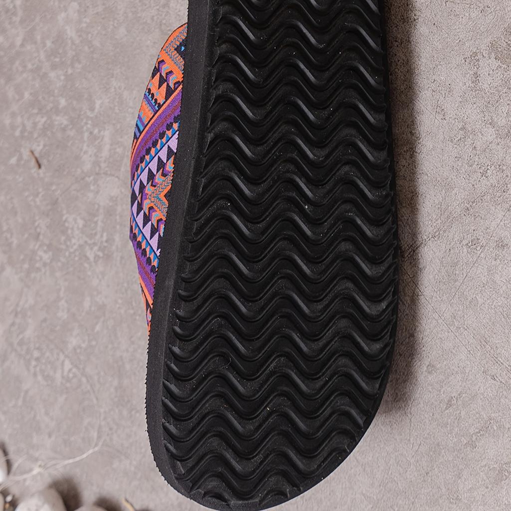 Women's Summer Flat Sandals, Ethnic Style Anti Slip Fashionable Shoe Sets, Casual Outdoor Beach Shoes