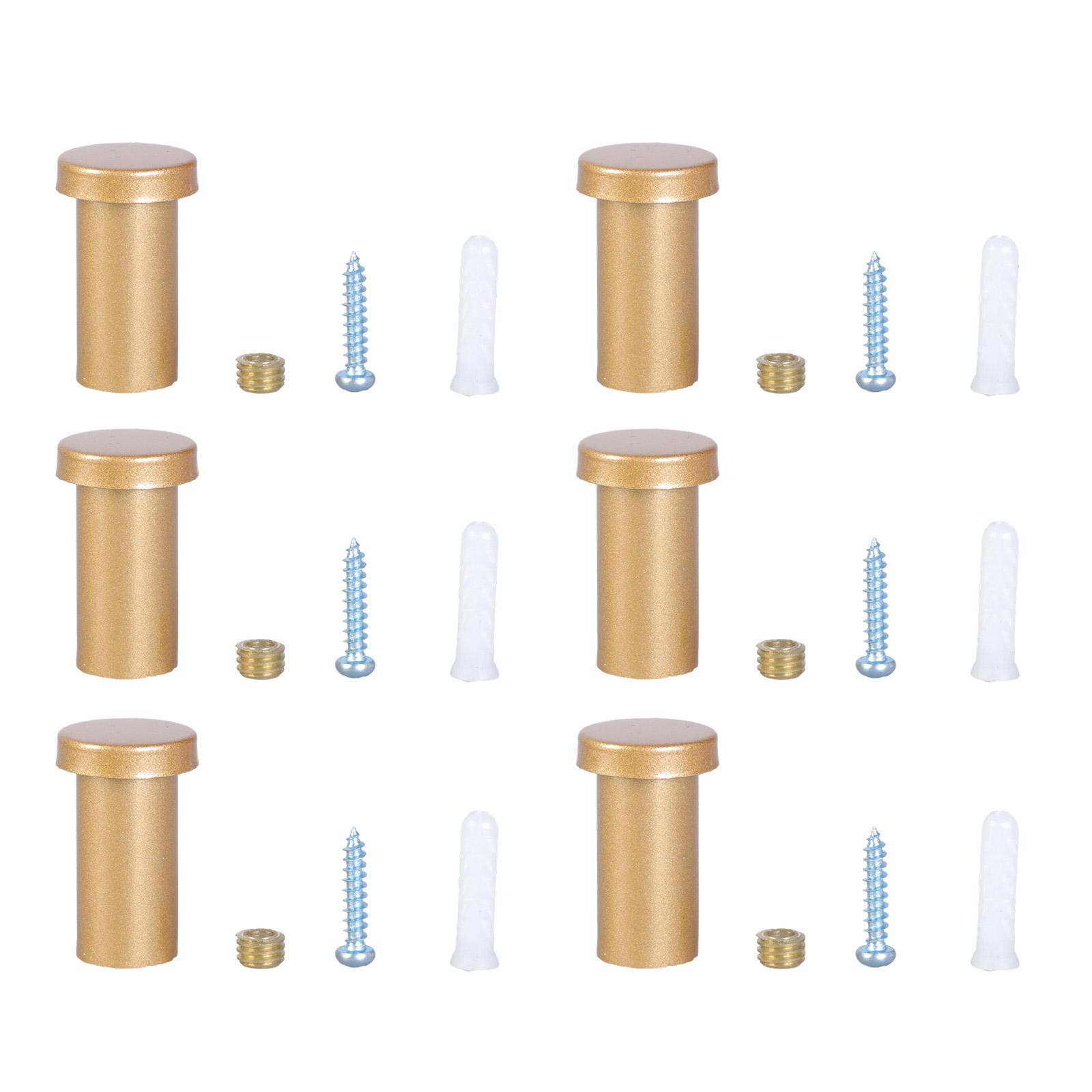 

6 шт. Практичные черные или золотые настенные крючки Сверхпрочные для шкафа, кухни, ванной комнаты Минималистичный дизайн Легкая установка золотой