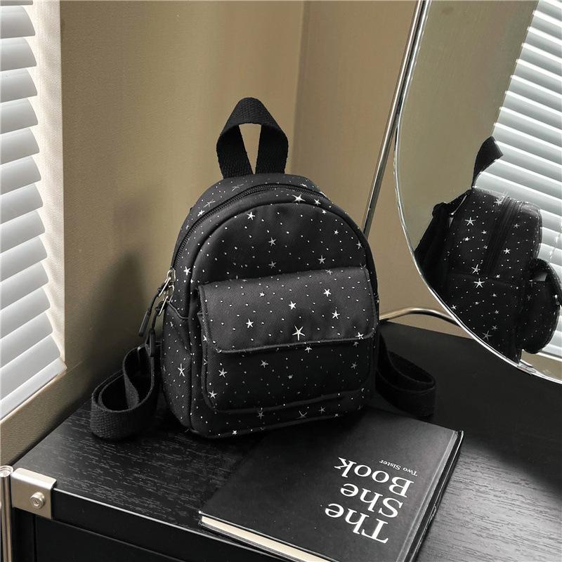 Schoolbag Korean version fashionable and simple polka dot star mini backpack women go out commuting foreign style lightweight small backpack
