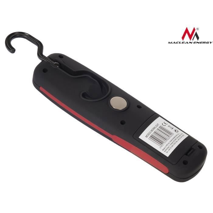 Lampe torche de travail - MACLEAN - MCE 03 - 24 LED - Aimant intégré - Crochet rotatif 360°