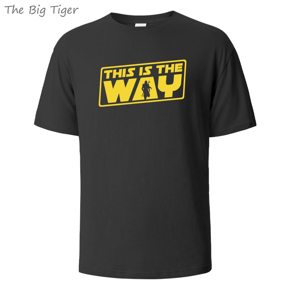 This Is The Way Printing Premium Cotton Mens Tee Comfortable Fit Crew Neck Breathable Fabric Casual Mens Tshirt
